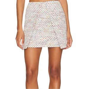 Lovers & Friends Rochelle Mini Skirt in Rainbow Tweed